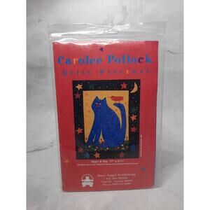 1996 Carolee Pollock Quilt Pattern Night & Day Cat Bird Wall Quilt
